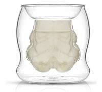 JoyJolt Star Wars Stormtrooper Borosilicate Glass Coffee Mug, 6.5 oz, Double Wall, Heat Resistant, Dishwasher Safe, Includes 1