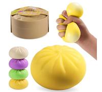 JoyJoyful 4 Pack Squishy Dumpling Toy, Stress Balls for Adults Kids, Squishy Fidget Toys, Mystery Dumplings Squishy Squeeze Ball Squishy Ball, Stress Balls Anxiety Relief, Sensory Balls Toys for Autis