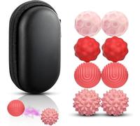 JoyJoyful 8 PCS Magnetic Balls Fidget Toy for Adults Kids, Stress Relief Sensory Toys for Autism, Magnet Fidget Balls, Silicone Textures Gadgets Office Desk Toy, Stocking Stuffers (Red)