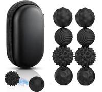 JoyJoyful 8 PCS Magnetic Balls Fidget Toy for Adults Kids, Stress Relief Sensory Toys for Autism, Magnet Fidget Balls, Silicone Textures Gadgets Office Desk Toy, Stocking Stuffers (Black)