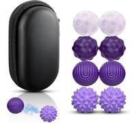 JoyJoyful 8 PCS Magnetic Balls Fidget Toy for Adults Kids, Stress Relief Sensory Toys for Autism, Magnet Fidget Balls, Silicone Textures Gadgets Office Desk Toy, Stocking Stuffers (Purple)