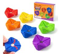 JoyJoyful Fidget Toys for Kids Adults, 6 Pack Flip Cube Sensory Toys for Autism, Textured Squishy Toys for Special Needs Autistic, Adhd Anxiety Stress Toy, ADHD Fidget Toys for Classroom