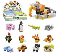 JoyJoyful Kids Party Bag Fillers Age 5+ for Kids, 12 Packs Animal Blocks Building Sets Gifts for 5 6 7 8 9 10 Boys Girls, Birthday Christmasm Favors Goodie Bags Stuffers, School Rewards Prize Supplies