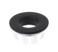 JOYKK Bathroom Basin Faucet Sink Overflow Cover Brass Six-foot Ring Insert Replacement - Black
