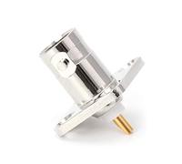 JOYKK BNC Female Jack With 4 Holes Flange Panel Chassis Mount Coaxial Solder Connector - Silver