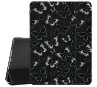 JOYLAND Black Butterfly Case for iPad A16 11th Generation 11 Inch 2025/iPad 10th Generation 10.9 Inch 2022 with Pencil Holder,Trifold Stand Protective Cover with Soft TPU Back,Black