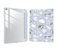 Joyland Blue Starfish Shell for iPad 10th Generation Case 10.9 inch 2022/iPad (A16) 11th Gen 11 Inch 2025 with Pencil Holder,Shockproof Cover Clear Transparent Back Shell Auto Wake/Sleep,Blue