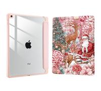 Joyland Christmas for iPad 10th Generation Case 10.9 inch 2022/iPad (A16) 11th Gen 11 Inch 2025,Built-in Pencil Holder with Shockproof Cover Transparent Back Shell Auto Wake/Sleep,Pink