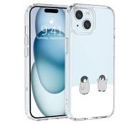 JOYLAND Cute Cartoon Penguin Case for iPhone 17 Crystal Clear Lovely Animal Girly Phone Case Acrylic Hard Back Cover Sturdy Shockproof Protective Cover for iPhone 17 6.3 Inch