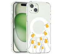 JOYLAND Funny Goose Phone Case for iPhone 14/iPhone 13 - Compatible with MagSafe Cute Cartoon Animal Design Clear Magnetic Cover Shockproof Protective Shell for Women Girls, 6.1 Inch
