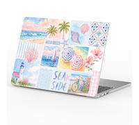 Joyland Plastic Hard Shell Case Compatible with MacBook Air 13.3 inch Case M1 2022 2021 2020 2019 2018 Release A2337 M1 A2179 A1932,Clear Case for MacBook Air M1,sea,Beach,Conch