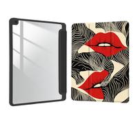 Joyland Red Lips Case for iPad 10th Generation Case 10.9 inch 2022/iPad (A16) 11th Gen 11 Inch 2025,Built-in Pencil Holder with Shockproof Cover Transparent Back Shell Auto Wake/Sleep