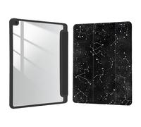 Joyland Star for iPad 7th/8th/9th Generation Case (2019/2020/2021) 10.2 inch,Built-in Pencil Holder with Shockproof Cover Transparent Back Shell Auto Wake/Sleep,Black
