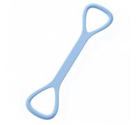 JOYLAY Figure 8 Resistance Band with Handles - 25lb Silicone Exercise Bands for Physical Therapy, Home Gym, Arm Back Shoulder Chest Workout - Portable Fitness Stretch Equipment for Women & Men (Blue)
