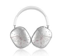 Joyleop for Airpods Max Case Covers - Durable Hard for AirPods Max Ear Covers, Cute Clear Protective Headphones Case with Sticky Rhinestones, Pretty Essential Accessories for Headphones, Bear