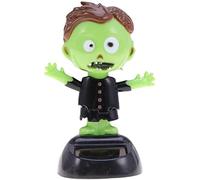 Joylern Halloween Solar Bobble Shaking Head Dancing Toy Zombie Figure Statue Car Dash Board Ornaments for Car Vehicle Decoration