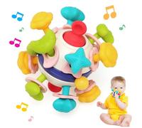JoyLife Baby Teething Toys,Infant Teethers Montessori Sensory Toys for 0 3 6 9 12 Months Teething Relief, Newborn Infant Rattle Chew Toys,Toddler Educational Gifts for 1 2 3 Year Old Girls Boys