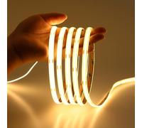 JOYLIT 12 V COB LED Strip 6 m Warm White 3000 K Indoor 320LEDs/M CRI 90+ | Dimmable LED Strip Self-Adhesive, Flexible Light Strip for Cupboard, Shelf, Wardrobe, Stairs (LED Strip Only)