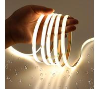 JOYLIT 12V COB LED Strip 4000K Natural White 6M IP65 Waterproof, CRI 90+ 320LEDs/M Dotless Flexible Dimmable Cuttable Self Adhesive Tape Light for Bedroom, Kitchen, Bathroom, Campervan (Lights Only)