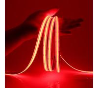 JOYLIT 12V COB LED Strip Light 6M Red, Waterproof LED Strip Lights 320LEDs/M Uniform Dotless, Dimmable for Bedroom, Cabinets, Campervan, Boat