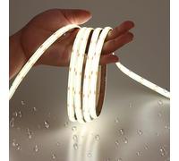 JOYLIT 12V COB LED Strip Lights 6M, 5000K Daylight White Waterproof LED Strip 320LEDs/M, CRI 90+ Dimmable Dotless LED Lights for Bedroom, Cabinets, Campervan, Boat