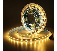 JOYLIT 12V LED Strip Lights 5M Warm White 3000-3500K, 300LEDs SMD 5050 Indoor Flexible Cuttable Tape Light for Cabinet, Closet, Stair, Toe Kick (Without Power Supply)