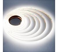 JOYLIT 24 V COB LED Strip 5 m 5000 K Daylight White 480LEDs/M IP20, CE UL ProLED 18 W/M 9510LM Very Bright CRI 95+ LED Strip, Without Dots, Dimmable LED Strip for Commerce, Household (LED Strip Only)