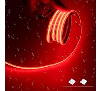 JOYLIT 24V COB LED Strip Lights 6M Red IP65 Waterproof CRI 90 Without Dot
