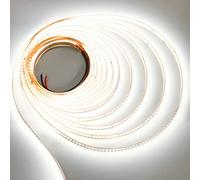 JOYLIT 915LM/FT Ultra Bright White 24V LED Strip Lights 16.4ft 5000K CRI 92+, UL Listed 224LEDs/M High Density Uniform Glow 120W 15000LM Dimmable Adhesive LED Tape for Industrial, Commercial, Home