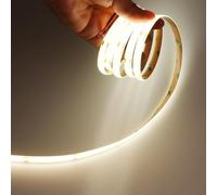 JOYLIT COB LED Strip 6M 24V Interior, 4000K Natural White Self Adhesive LED Strip, Flexible Strip Light CRI 90+ 320LEDs/M Cuttable Width 8mm for Truck, Kitchen, Mirror (No Power Supply)