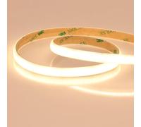 JOYLIT Diffused COB LED Light Strip 24V 3000K Warm White 5M 1720LM/M Super Bright UL Premium Milky White Gel Coated Waterproof LED Tape Spotless 1400LEDs 100W Dimmable CRI 92+