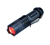 JOYLIT Red Light Mini Focus Tactical Flashlight 620nm LED Torch Lantern,Waterproof and 3 Light Modes,Powered by 14500 or AA Battery