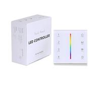 JOYLIT RGB LED Wall Controller, 12-24V DC 3CH x 4A/CH RF Remote Control 2.4GHz for COB SMD RGB LED Strip Color Changing and Brightness Adjustment