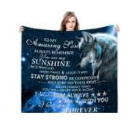 Joyloce to My Son Blanket from Mom | Super Soft Fleece Throw Blankets 50x40 Inches | Birthday & Back to School Gift Ideas for Boys