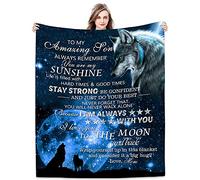Joyloce to My Son Blanket from Mom | Super Soft Fleece Throw Blankets 50x40 Inches | Birthday Gifts for Son Back to School | Son Gifts from Mother for His Birthday | Gifts Ideas for Kids Boys Men