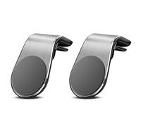 Joyloo Magnetic Phone Holder, Joyloo Mobile Phone Navigation Magnetic Bracket, Non Slip Vent Clip L-Shaped 360° Rotating Car Universal Phone Holder (2*Gray)