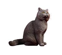 joyluckycat Simulation British Short Blue Cat Ornaments British Shorthair Cat Statue Ornaments Cute Model Home Decorations Designer Toys