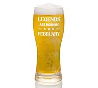Joymaking Beer Glass Birthday Gifts for Men - Legends are Born in February, Mens Birthday Gifts, Gifts for Men Birthday Present, Gifts for Him Who Has Everything, Gifts for Men Birthday Unique 15oz