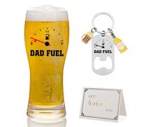 Joymaking Beer Glass for Dad - Father's Day Gift from Daughter Son - Funny Step Dad Present - Best 15oz Glass for Men