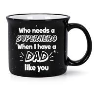 Joymaking Dad Gifts from Daughter Son, 15 oz Ceramic Coffee Mug Birthday Gifts for Dad, Funny Daddy Gift Superhero Daddy Mug, Fathers Day Birthday Presents Coffee Cup