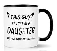 Joymaking Dad Mugs from Daughter Best Dad Gifts Mug - This Guy has The Best Daughter - Funny Gifts for Christmas Birthday Fathers Day Presents, 11Oz Black