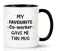 Joymaking Funny Mugs for Work Colleagues Co-Worker Gifts - My Favourite Co-Worker Gave Me This Mug - Gifts for Coworkers for Christmas Birthday Gift, 11Oz Black