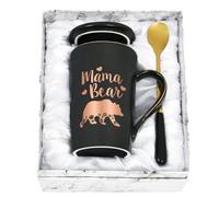 Joymaking Gifts for Mum Mothers Day Birthday Gifts for Mum from Daughter Son Christmas Gifts for Mum Mama Bear Mug Gifts Coffee Mug Bear Mum Cup, 14Oz Black