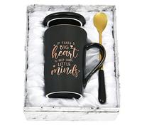 Joymaking Marble Pink 14Oz Mug - Teacher Appreciation Gift - It Takes a Big Heart to Shape Little Minds - Handmade - Exquisite Box