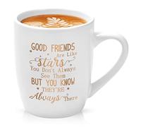 Joymaking Tasse Geschenk Beste Freundin Geburtstag Freundschaft, personalisiert Tasse Geschenk für Beste Freundin - Good Friends are Like Stars - 12oz White Tasse