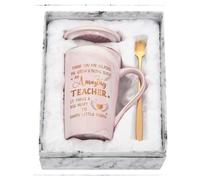 Joymaking Teacher Gift Coffee Mug Best Teachers Gift Idea Mug - Thank You for Helping Me Grow - Thank You Gifts for Teacher Birthday, Christmas Gifts, 14 Oz Teachers Gifts Mug, Pink