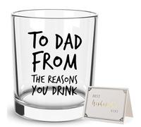 Joymaking Whisky Glass Gift for Dad - 300ml, Father's Day Present from The Reasons You Drink