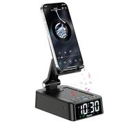 Joymate Gifts for Men and Women, Phone Stand with Bluetooth Speaker and 360° Rotable Angle Adjustable Cell Phone Holder for Home Office with HD Subwoofer Sound Fits All Phones,Tablets (Black)