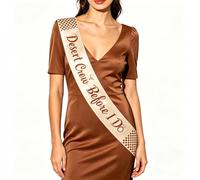 JOYMEMO Desert Crew Before I Do Sash for Women Boho Western Bachelorette Party Decor Beige Brown Bridal Shower Accessory Cowgirl Desert Theme Engagement Celebration Photo Prop Outfit