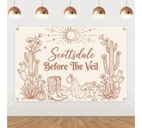 JOYMEMO Scottsdale Before the Veil Backdrop 5 x 3 ft Western Desert Bachelorette Party Decorations Cowgirl Bridal Shower Photo Booth Background with Cactus Boot Ring Designs for Girls Celebration